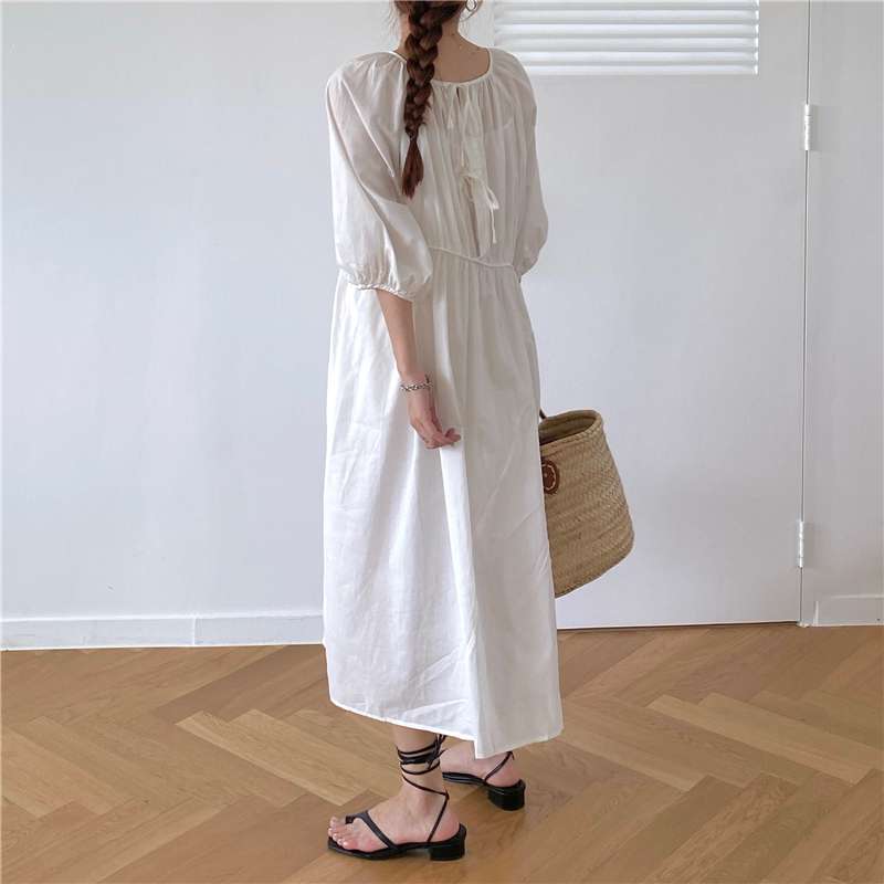 キレイめファッション  ふんわりシルエットリラックスワンピース