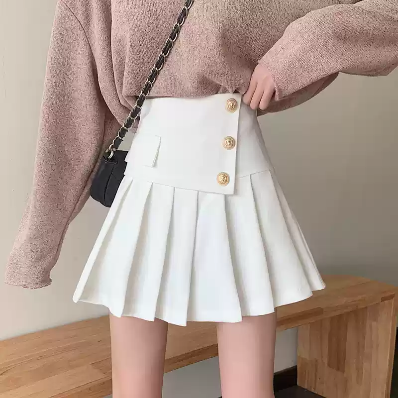 キレイめファッション  きれいめプリーツ入りミニスカート