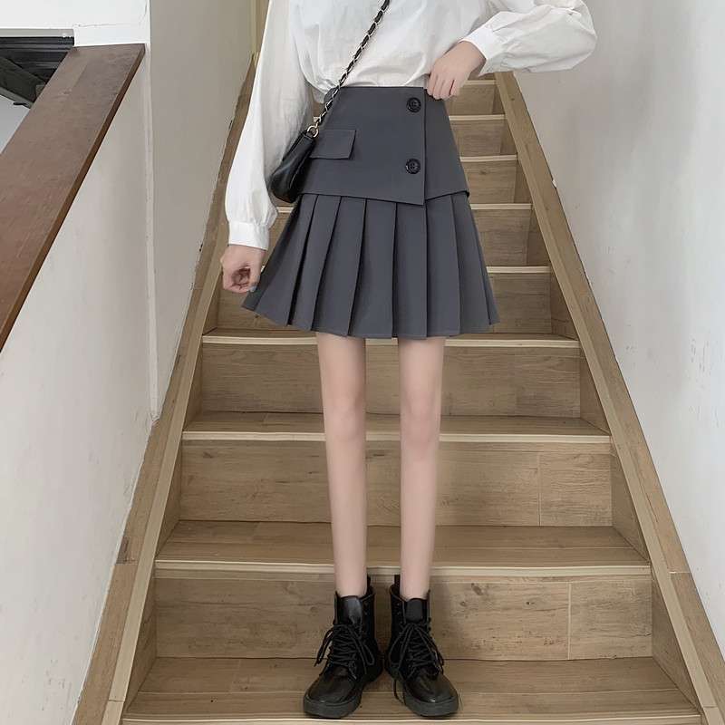 キレイめファッション  きれいめプリーツ入りミニスカート