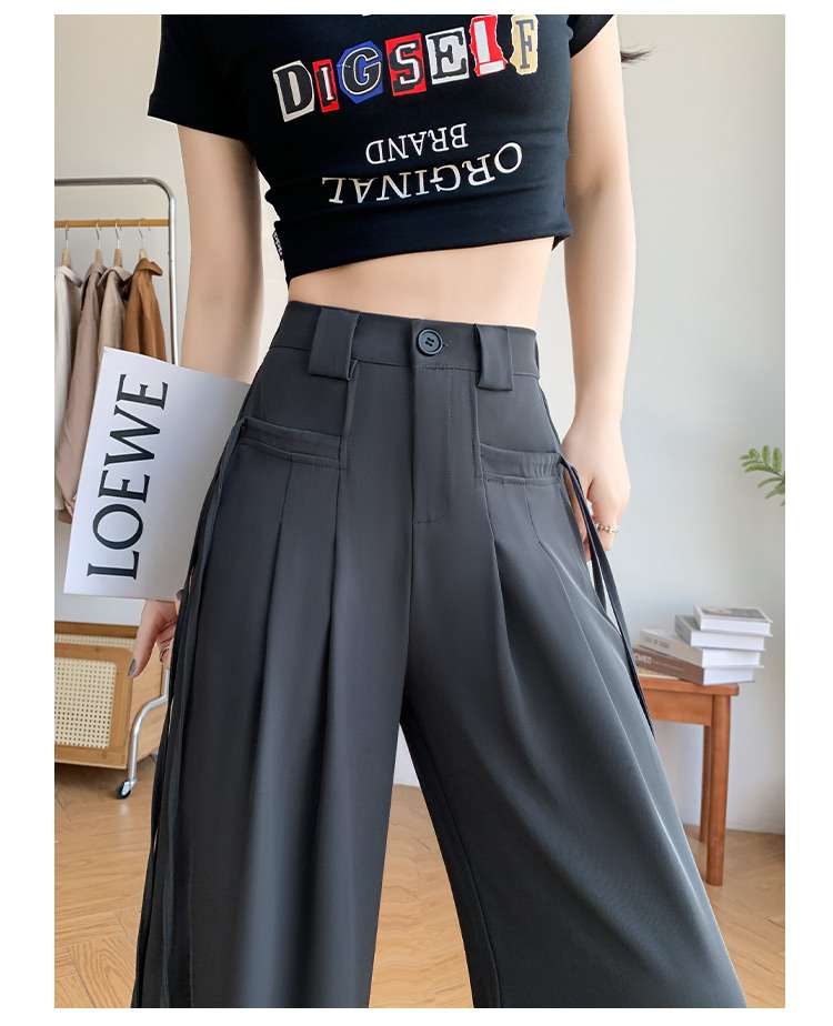 キレイめファッション  ハイウエストワイドパンツ