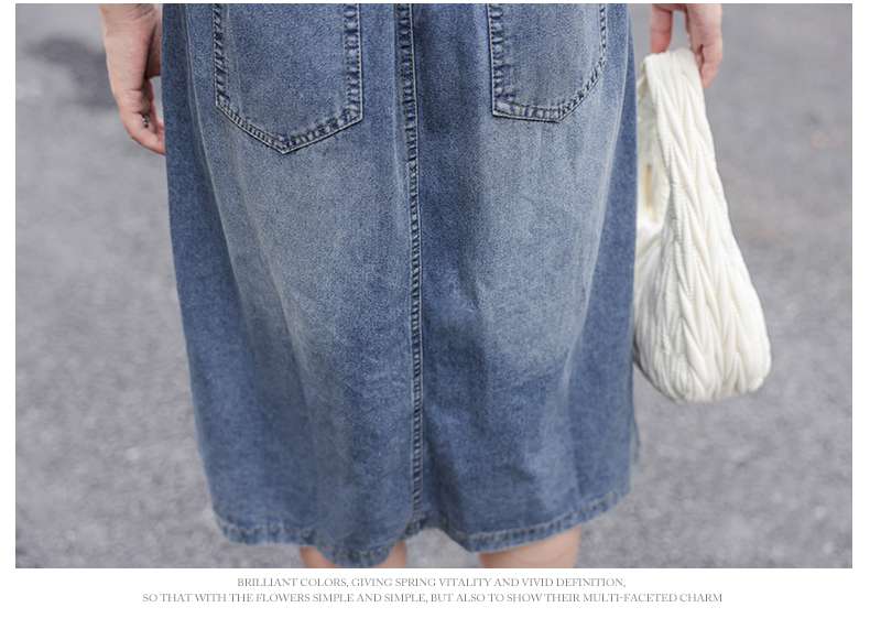 キレイめファッション  デニムシャツベルト付きワンピース