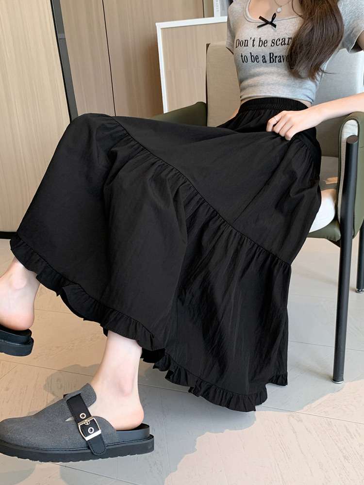 キレイめファッション  きれいめカジュアルティアードロングスカート