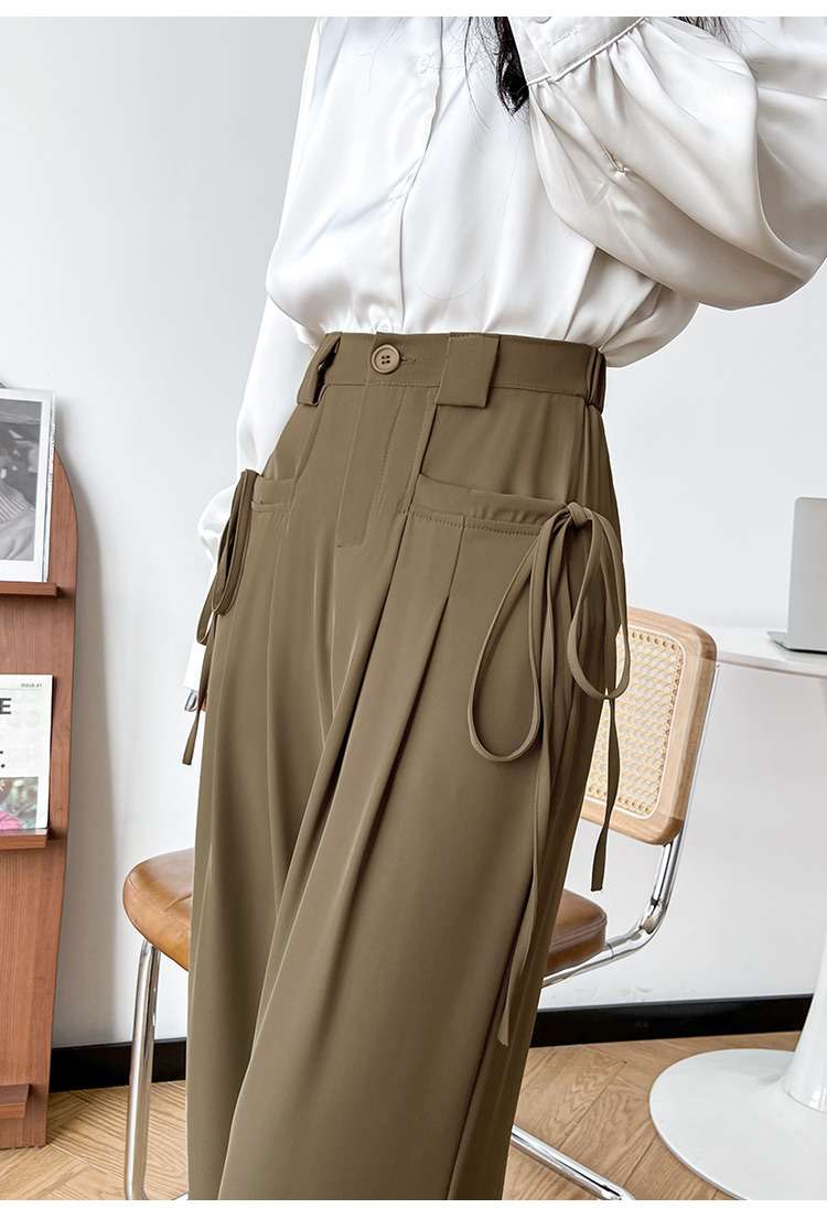 キレイめファッション  ハイウエストワイドパンツ