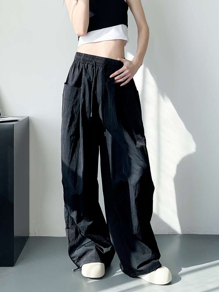 キレイめファッション  ゆったりシルエットリラックスワイドパンツ