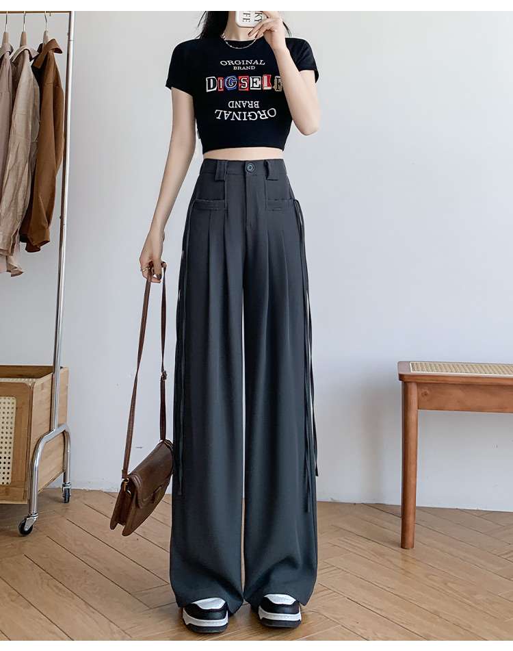 キレイめファッション  ハイウエストワイドパンツ