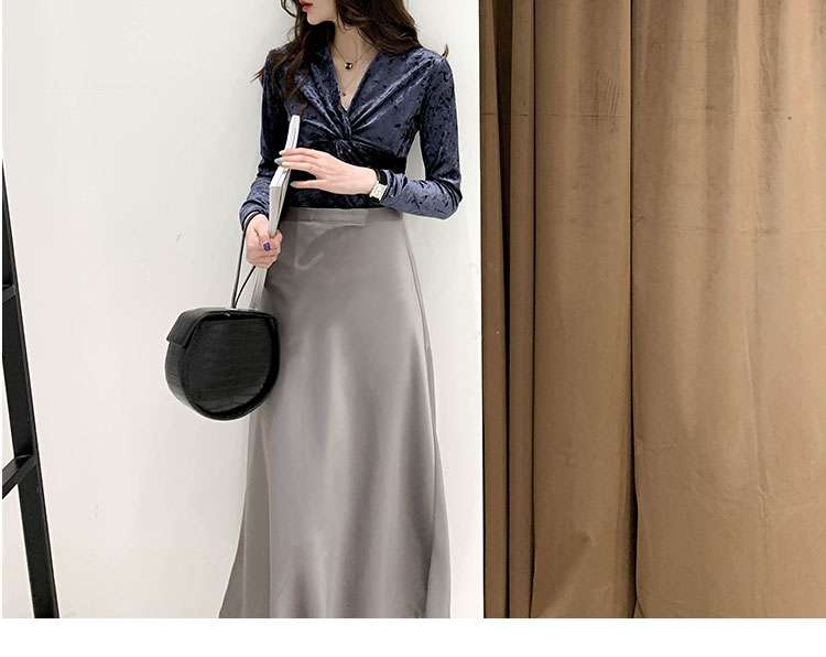 キレイめファッション  エレガントフレアロングスカート