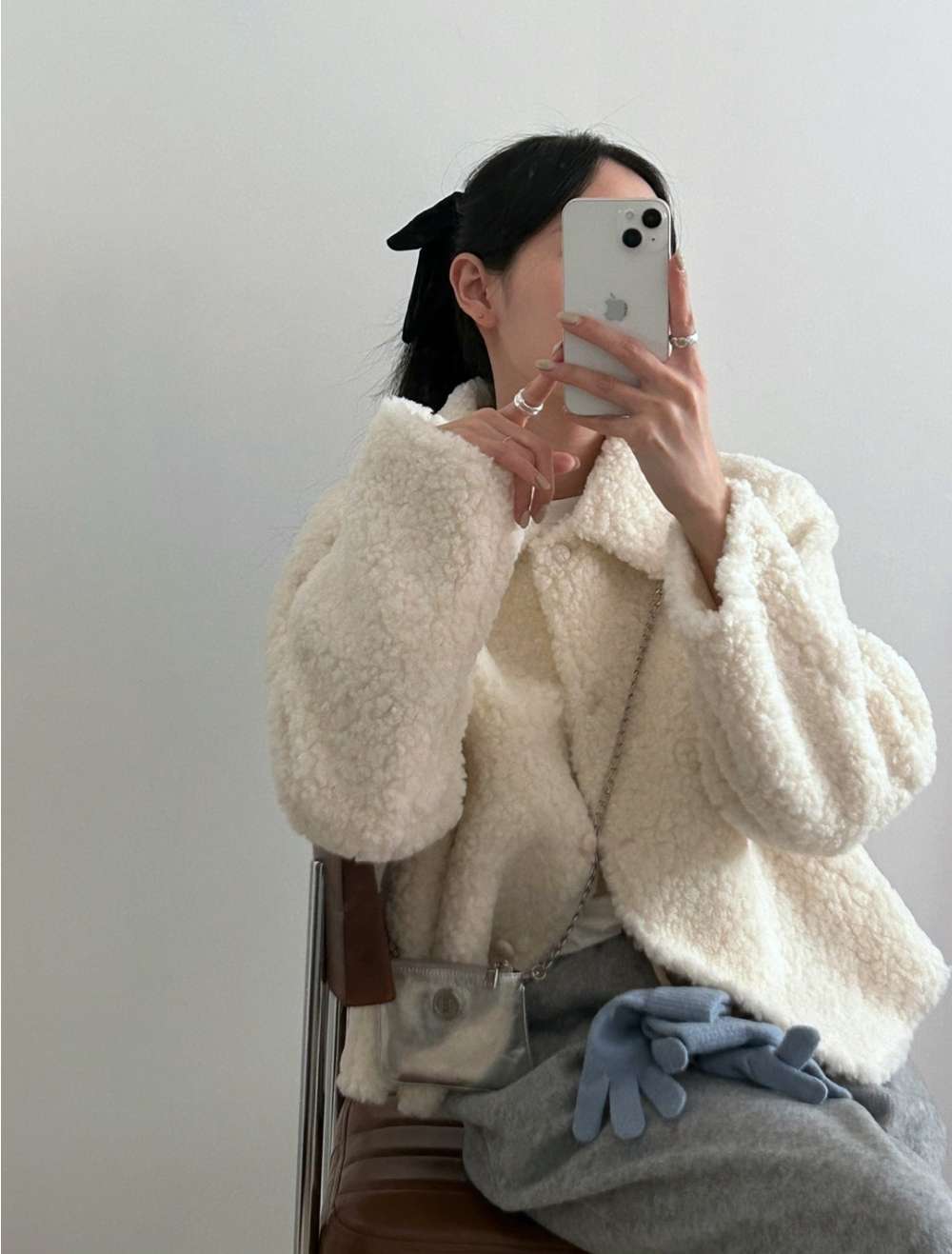 キレイめファッション きれいめボアカラーショート丈ジャケット