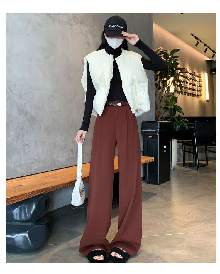 キレイめファッション きれいめしなやかドレープワイドパンツ