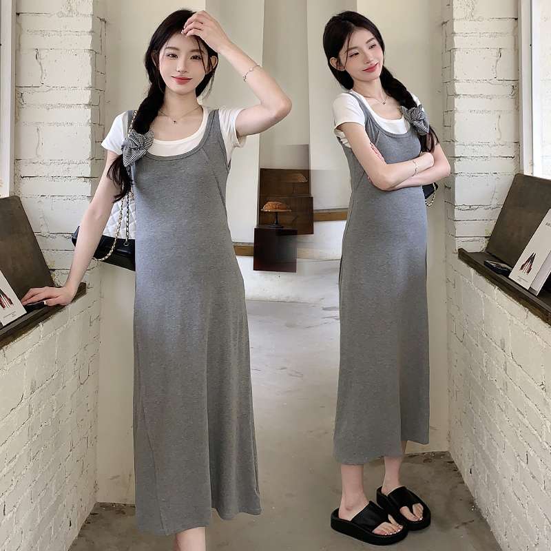 きれいめファッション  ロング丈キャミソールワンピース
