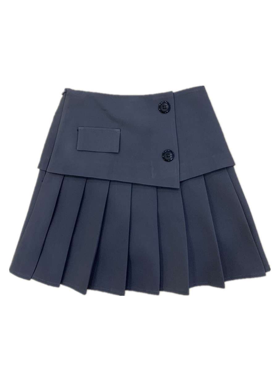 キレイめファッション  きれいめプリーツ入りミニスカート