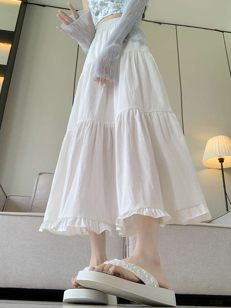 キレイめファッション  きれいめカジュアルティアードロングスカート