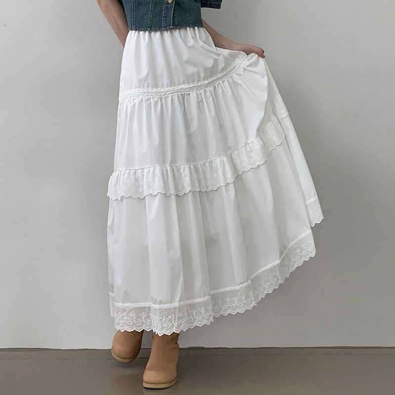 キレイめファッション  シフォンティアードレーススカート