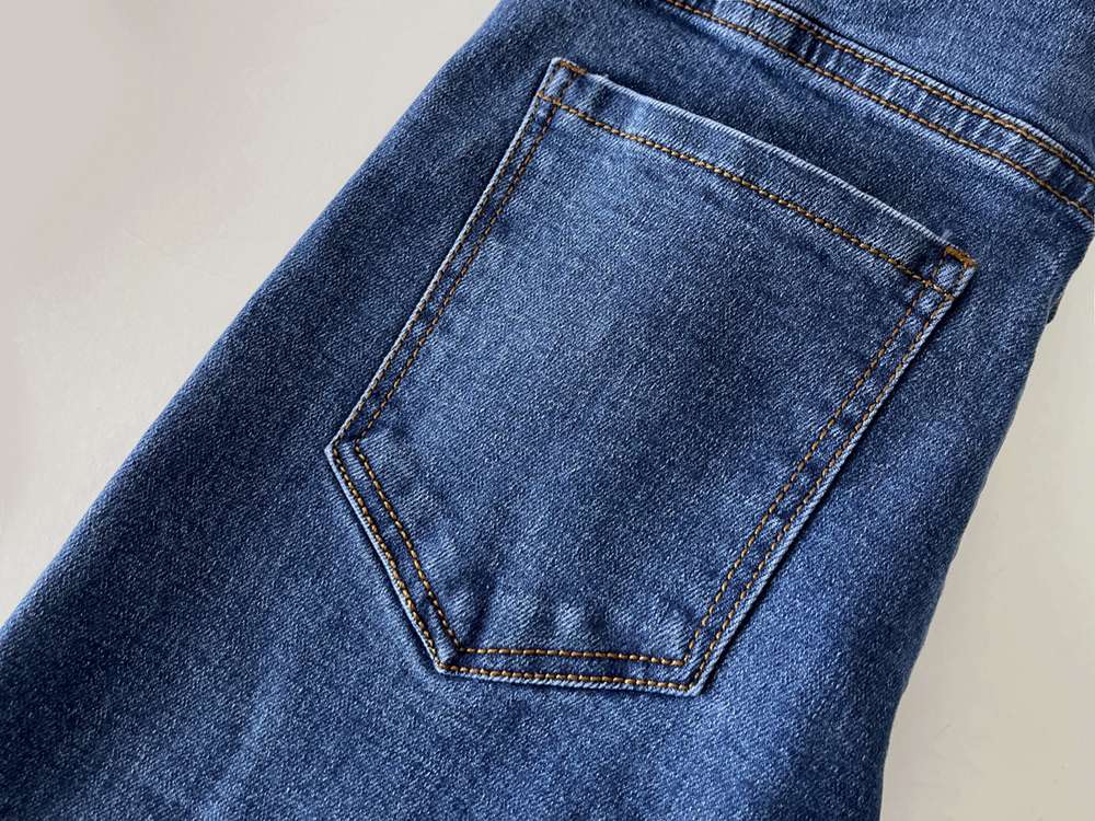 キレイめファッション きれいめストレートデニムパンツフルレングス