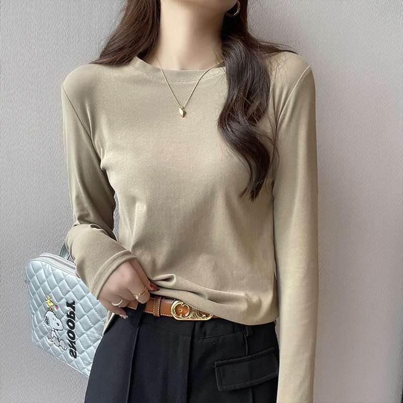 キレイめファッション ベーシックロングスリーブきれいめカットソー