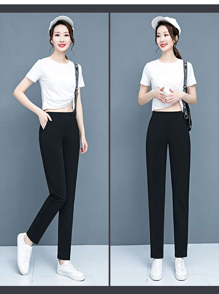 キレイめファッション ストレッチ美脚ロングパンツ